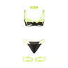 Subblime - 955274 Ensemble Soutien-Gorge Avec Collier Et Détails De Jambes Vert Fluorescent S/M